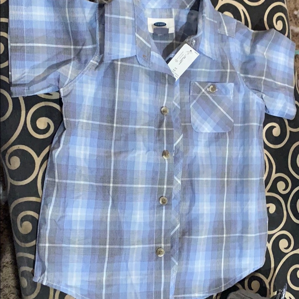 Blue, Black & White Button Down